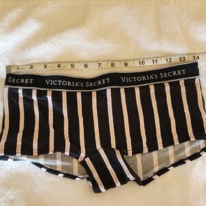 BNWT Victoria's Secret Black and Pink Striped Shorts